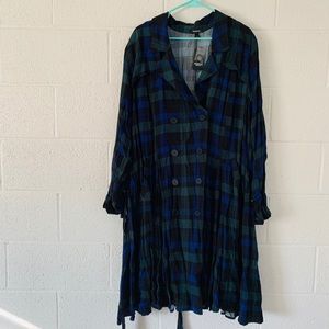 Torrid Plaid Trench Coat